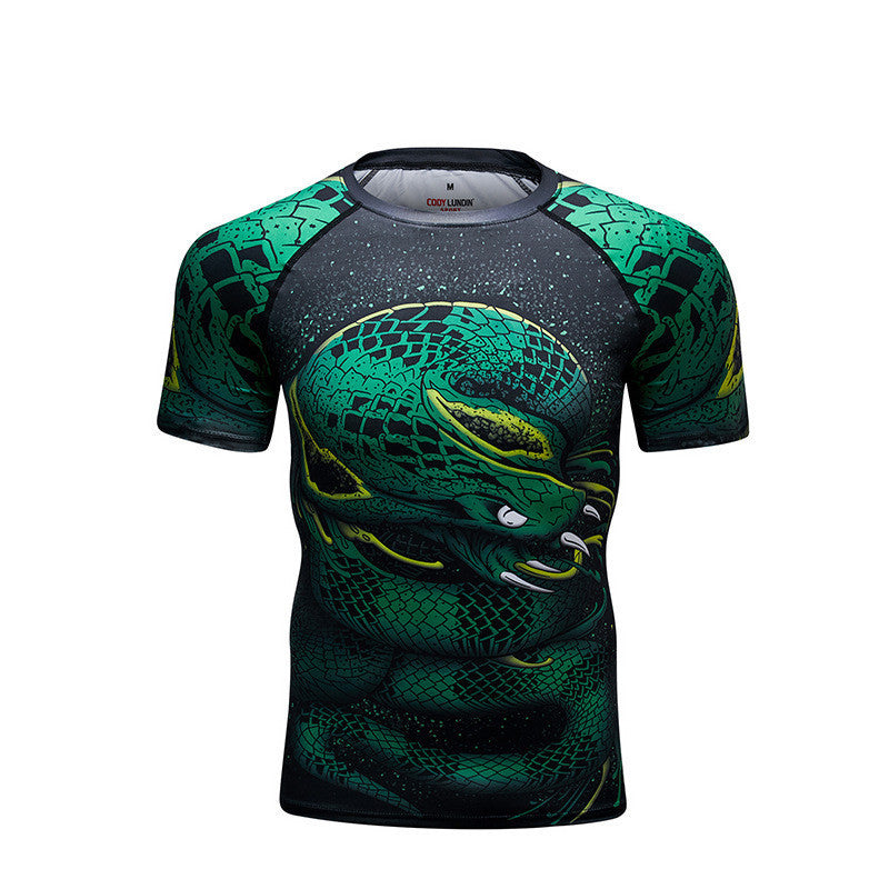 3D Digital Printing Short-sleeved T-shirt Animal Men