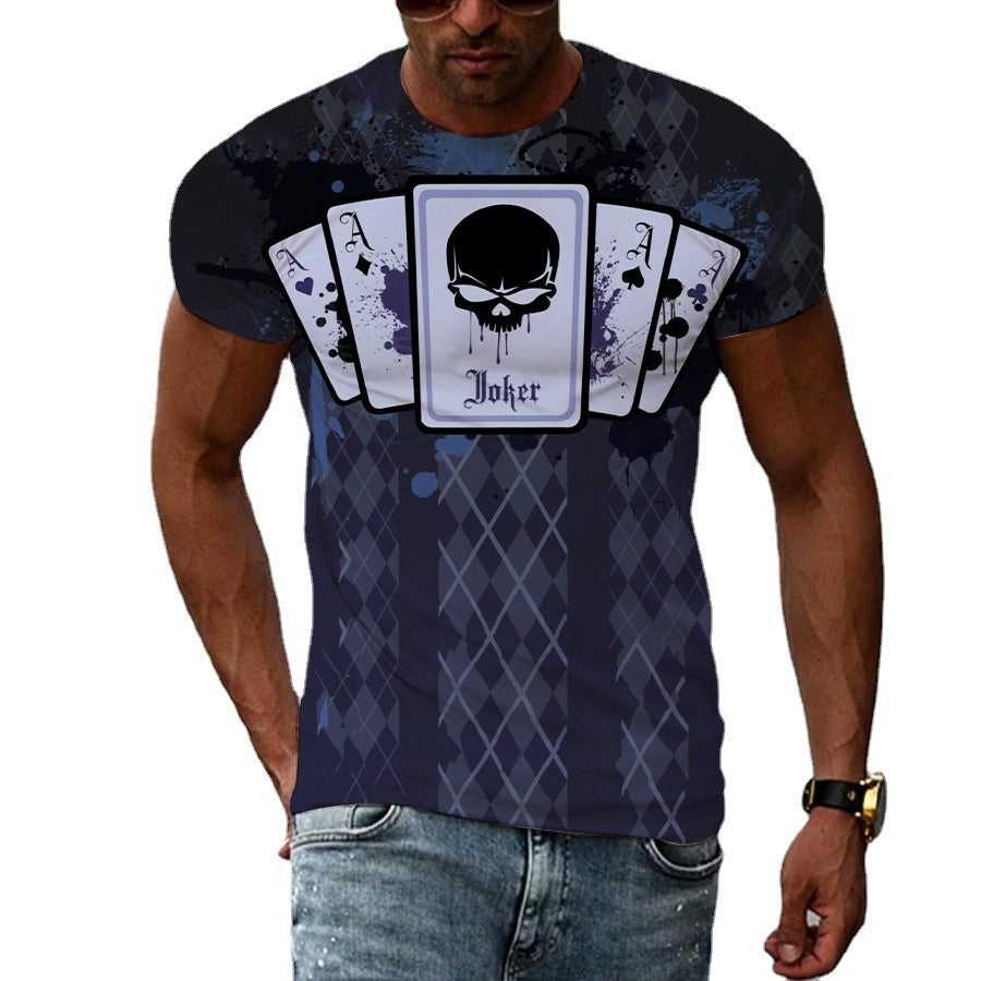 New Men's Printed 3D T-shirt Short Sleeve