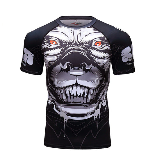 3D Digital Printing Short-sleeved T-shirt Animal Men